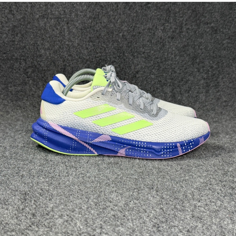 Adidas Supernova Stride Running Shoes Women's 9 Off White Green Spark Lucid Blue